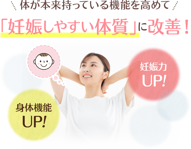 妊娠しやすい体質に改善！